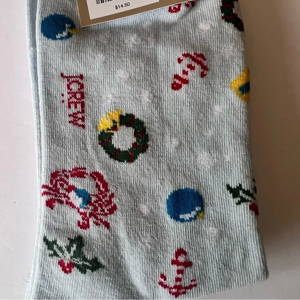 J.Crew Trouser Holiday Style Socks One Size NWT